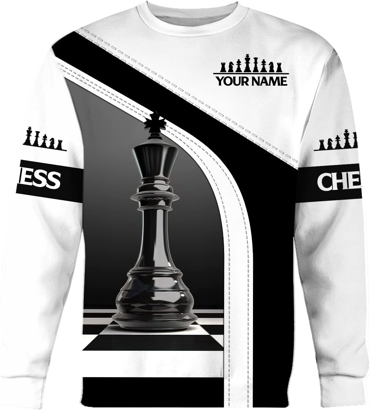 Personalized Name Chess 3D Full Color Shirt, Custom Name Chess 3D Shirt for Men, Women, Chess Lover, USA Chess Shirt