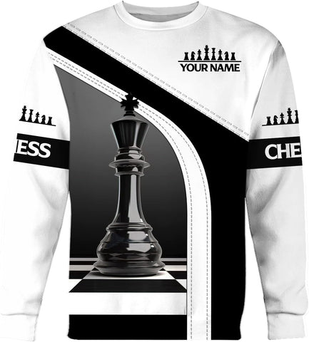 Personalized Name Chess 3D Full Color Shirt, Custom Name Chess 3D Shirt for Men, Women, Chess Lover, USA Chess Shirt