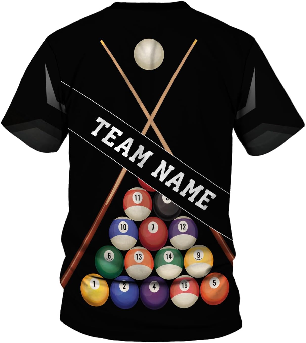 AOVL Personalized Billiard Shirts 3D Billiard Shirt Custom Billiard Flag Shirt Men's Pool Billiards Shirt 8 Ball Men Women