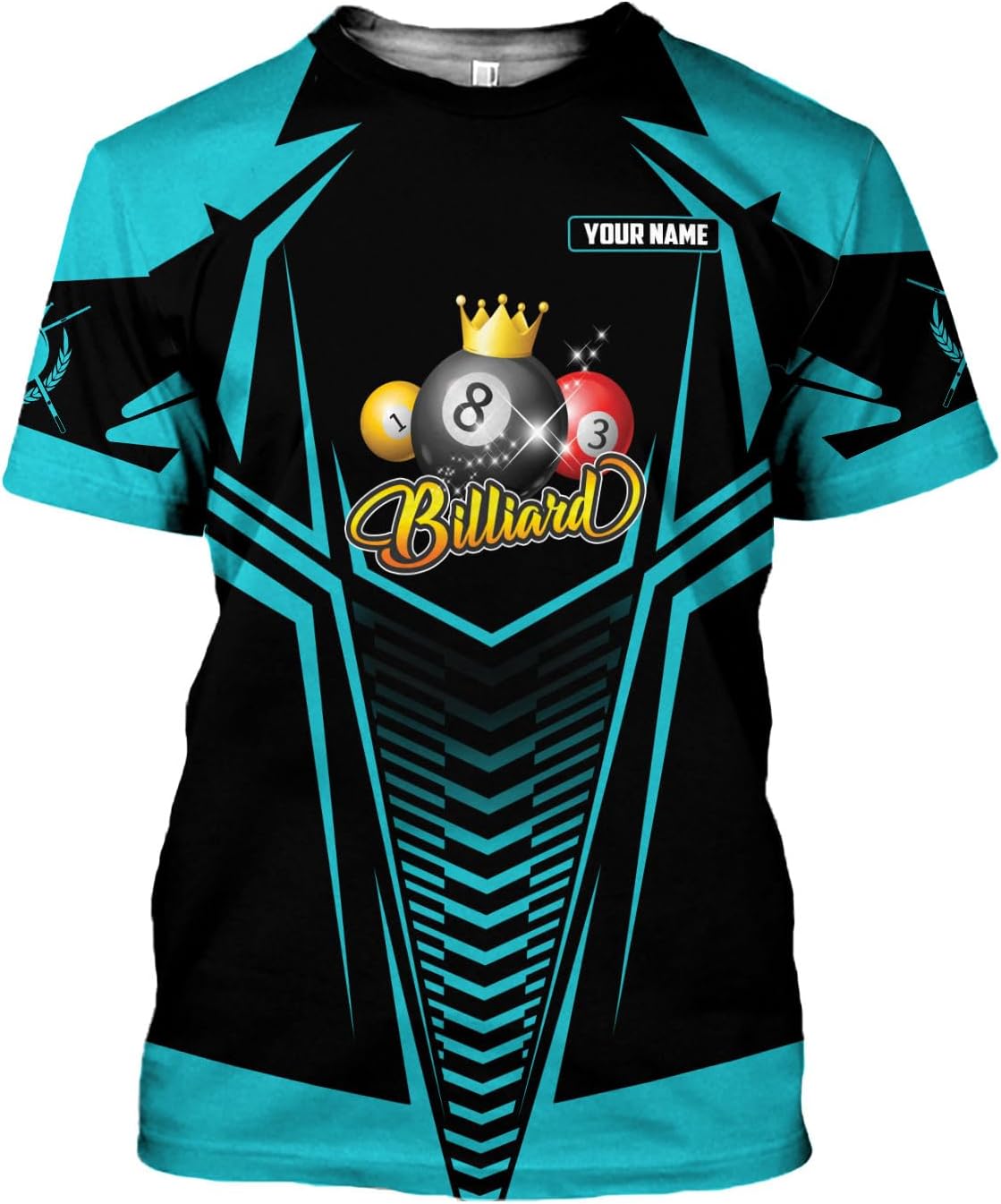 Ligthuy Personalized Name Billiard Shirts 3D, Billiards Shirt 8 Ball Billiard Shirt Custom Men's Pool Men Women\u2026