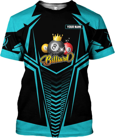 Mostprints Personalized Name Billiard Shirts 3D, Billiards Shirt 8 Ball Billiard Shirt Custom Men's Pool Men Women\u2026