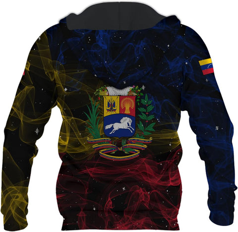 Custom Men's Venezuela Flag & Coat of Arms Hoodie