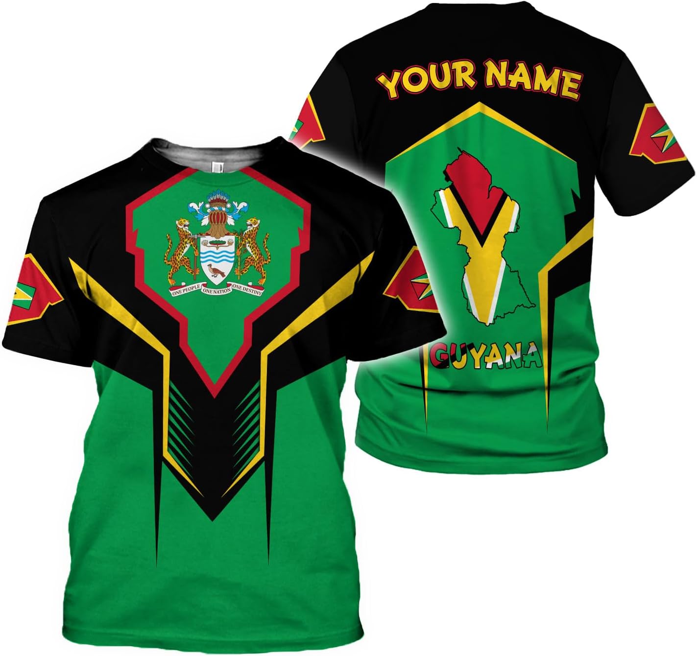 Parvii Personalized Guyana Shirts, Guyana Pride Tshirt, Guyanese Guyana Flag Shirt, Guyana Shirt for Men & Women, Guyana Gift