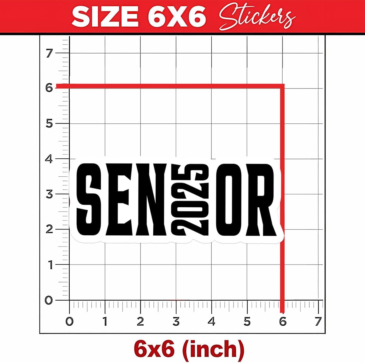 3 Pcs Senior 2025 Stickers, Senior Stickers, Senior Car Decorations Class of 2025, Senior Year 2025 - Stickers for Laptop Water Bottle Phone Car Window Helmet Vinyl Stickers 3 Inches (6x6)