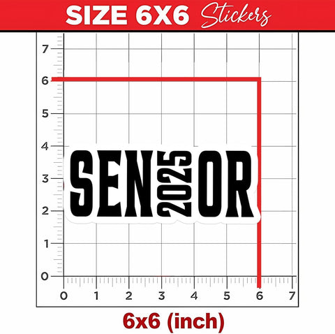 3 Pcs Senior 2025 Stickers, Senior Stickers, Senior Car Decorations Class of 2025, Senior Year 2025 - Stickers for Laptop Water Bottle Phone Car Window Helmet Vinyl Stickers 3 Inches (6x6)