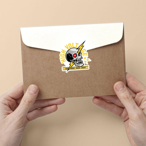 3 Pcs High Voltage Skull Sticker, Lineman Stickers, Skull Stickers, Skeleton Stickers Lineman for Toolbox Instruction Electrical Helmet Welder Water Bottle Tumbler Phone Case Gifts for Adults 3"x3"