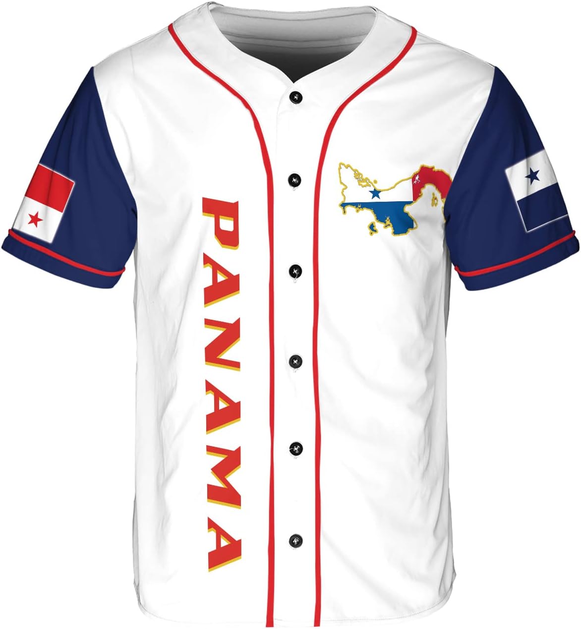 Podagree Personalized Panama Baseball Jersey Camisa Shirt, Panamanian Flag Jersey, Panamanian Pride Jersey for Men and Women