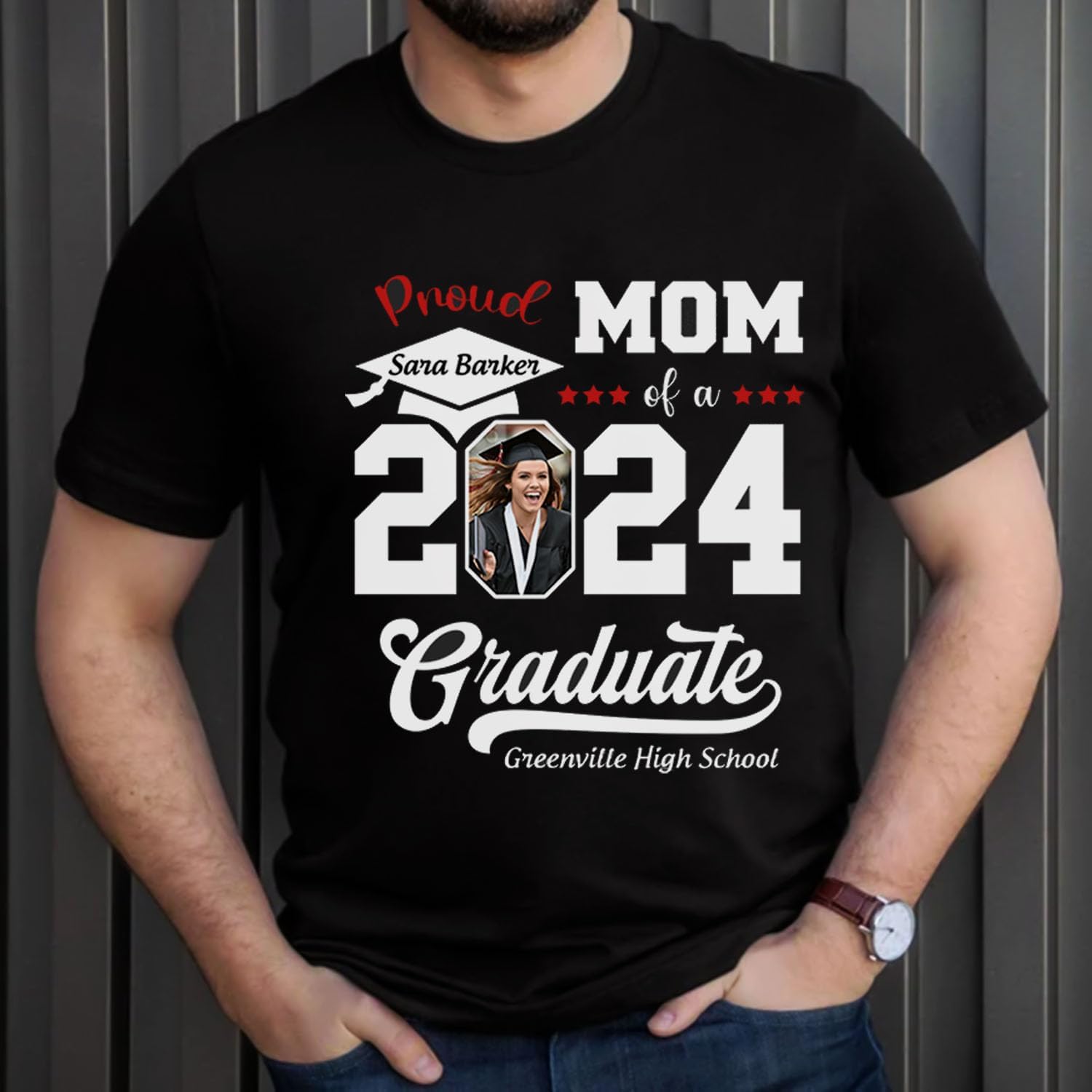 Personalized Graduation 2024 Shirt Proud Family of A Class of 2024 Graduate Class of 2024 Senior Class of 2024 Class of 2024