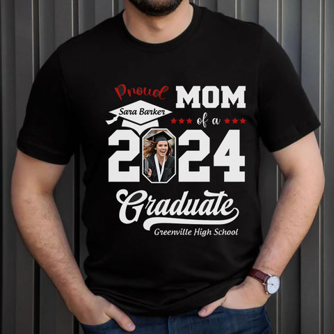 Personalized Graduation 2024 Shirt Proud Family of A Class of 2024 Graduate Class of 2024 Senior Class of 2024 Class of 2024