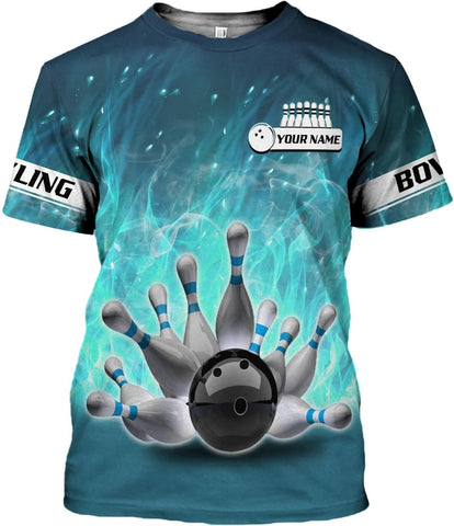 Podagree Personalized Name Bowling Shirts for Men and Women 3D, Bowling Shirts for Team Bowling, Bowling Shirts Gift