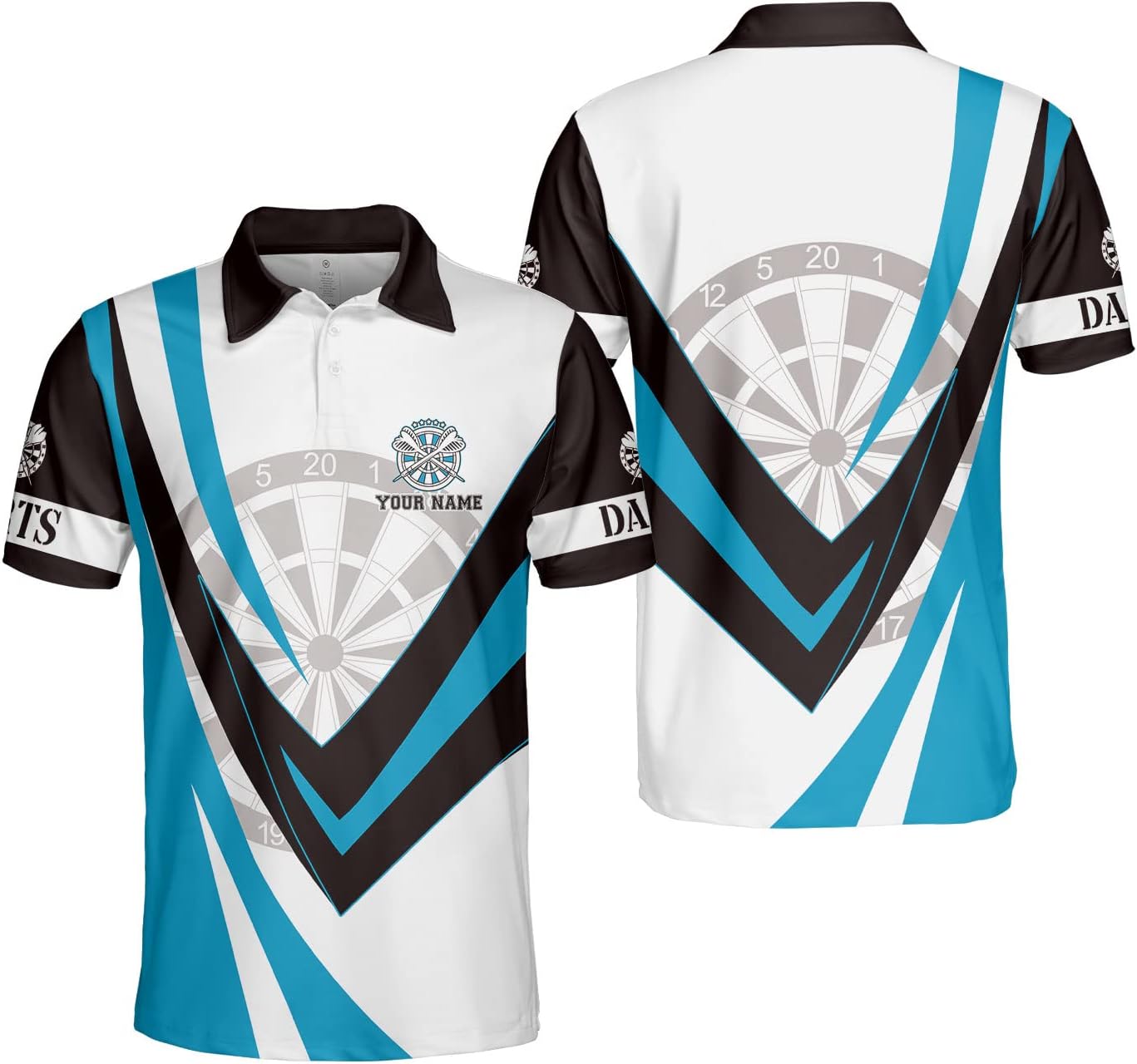 Personalized Name Dart 3D Polo Shirt, Dart Shirts, Mens Dart Shirts, Funny Dart Tshirts, Dart Team Shirts Gifts (PL03)