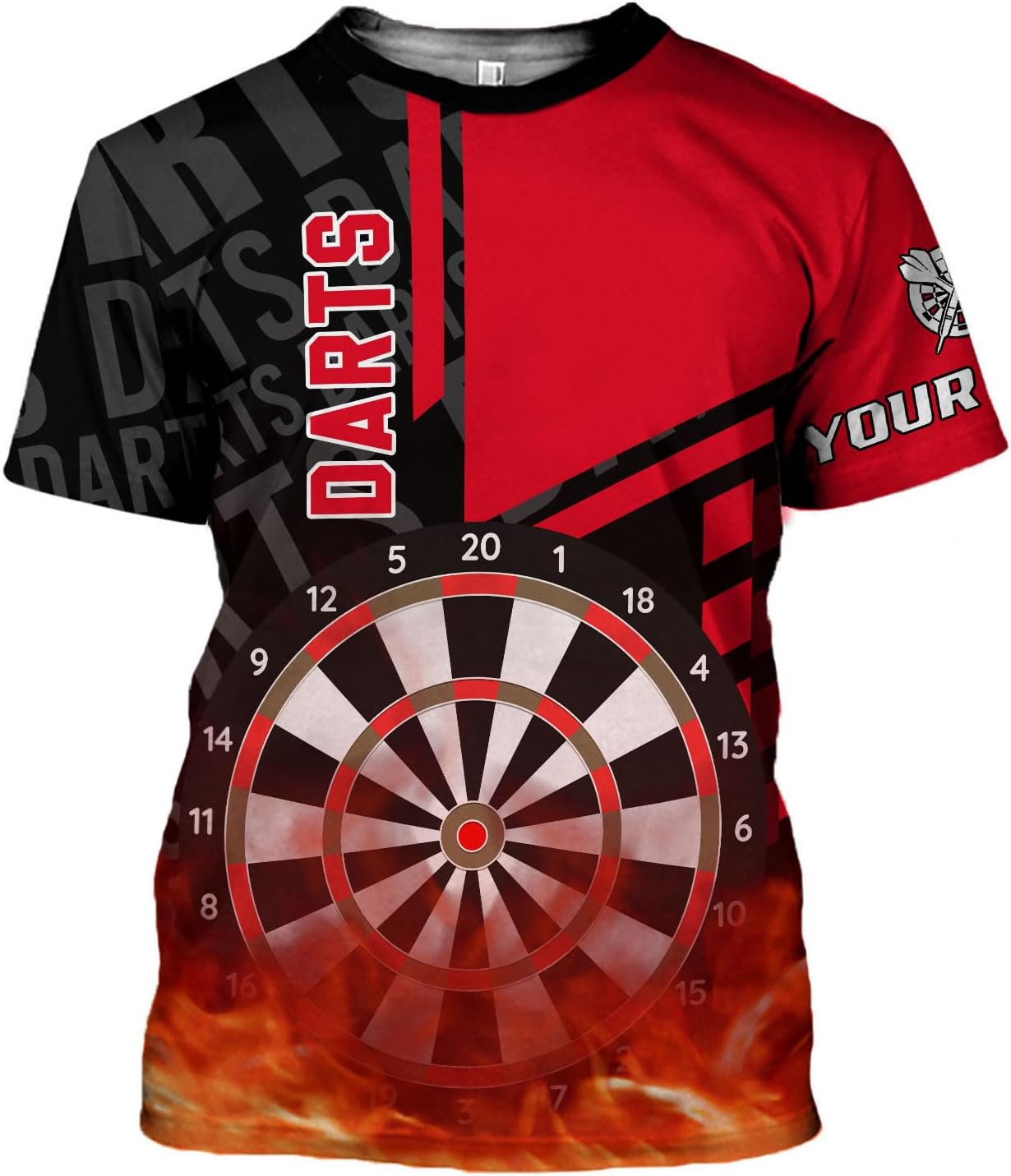 HomeDesign Personalized Dart Shirts, Darts Shirts for Men, Dart Jerseys for Teams, Dartboard Players Shirt Darts Board Gift