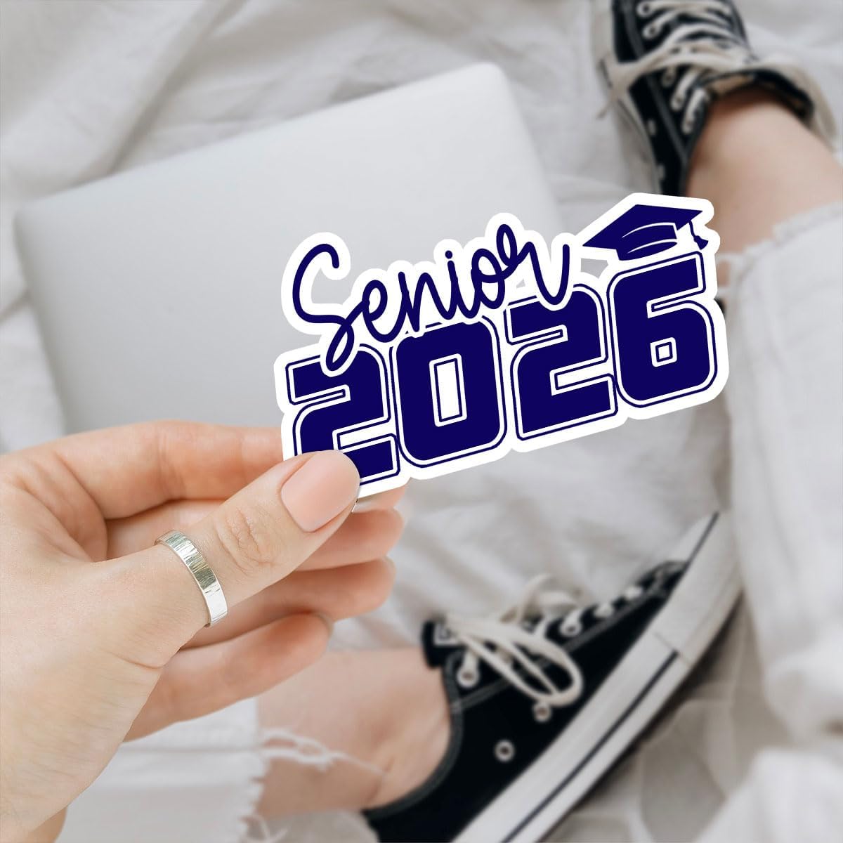 3 Pcs Senior 2026 Sticker, Class of 2026 Sticker, 2026 Senior Stickers, Graduation 2026 Stickers for Laptop Water Bottle Phone Car Window Helmet Vinyl Decal 3 Inches (Senior 2026)