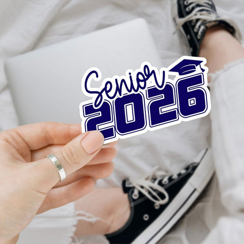 3 Pcs Senior 2026 Sticker, Class of 2026 Sticker, 2026 Senior Stickers, Graduation 2026 Stickers for Laptop Water Bottle Phone Car Window Helmet Vinyl Decal 3 Inches (Senior 2026)