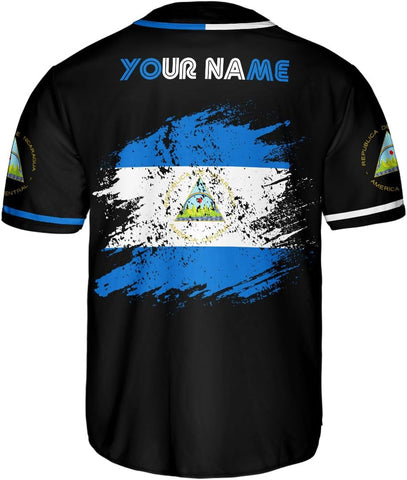 Podagree Personalized Nicaragua Baseball Jersey Shirt Name Nicaraguan Baseball Jersey for Men & Women Nicaraguan Camisas