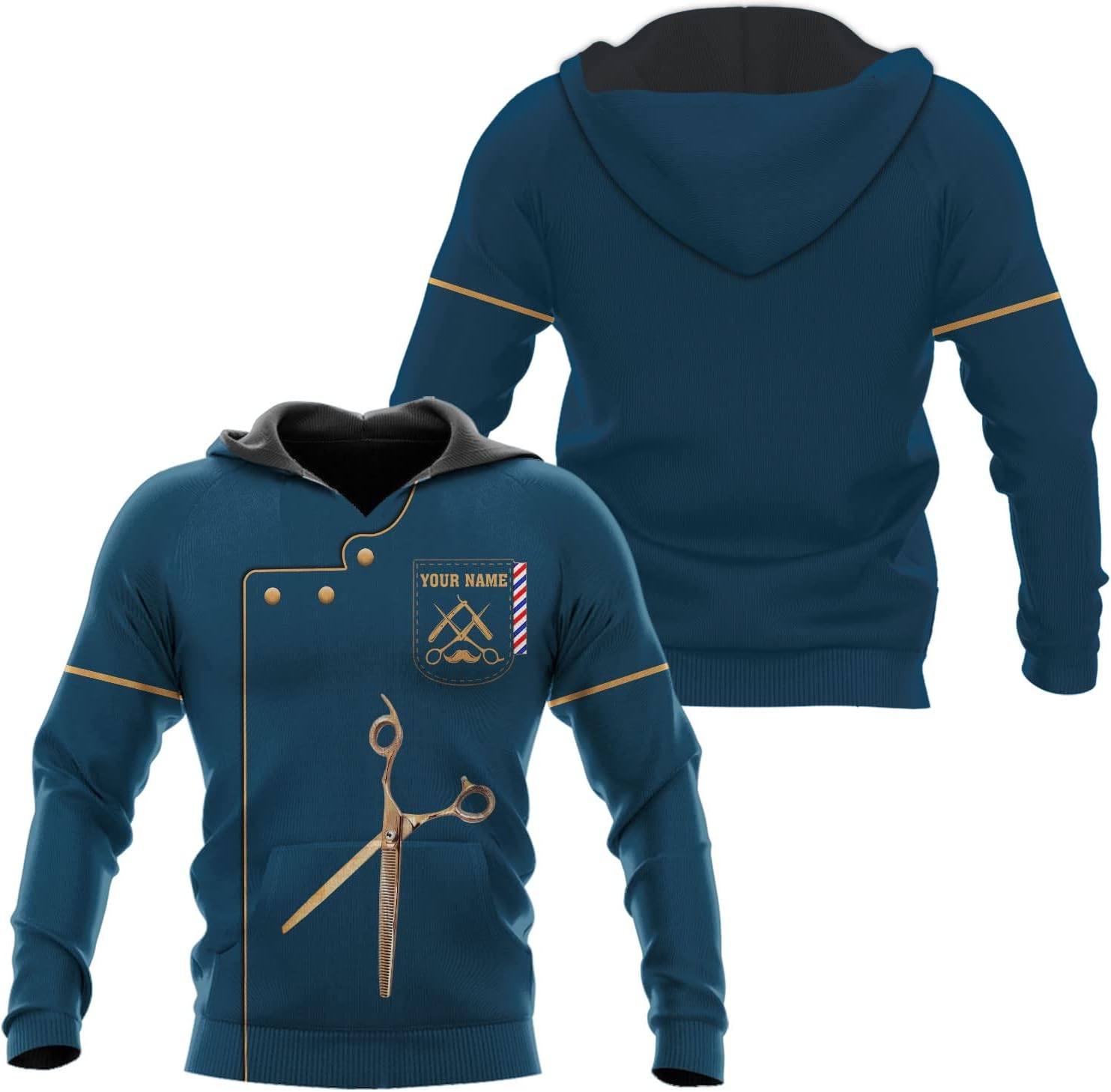 Personalized Barber Shirts Unisex All Over Printed Sportwear Hoodie, T Shirt, Zip Hoodie, Sweatshirt for Men Women