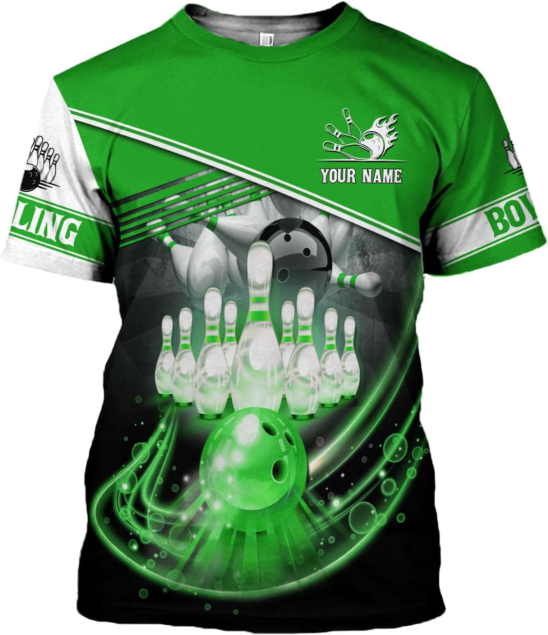 MoonArt Personalized Name Bowling Shirts for Men and Women 3D, Bowling Shirts for Team Bowling, Bowling Shirts Gift