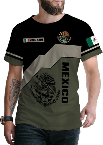 Mostprints Personalized Name Mexican Shirts for Men 3D, Customized Mexico Shirts for Men, Mexico Shirts for Women Mexico Shirt