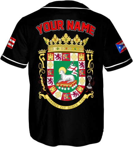 RoyalBro Personalized Puerto Rico Baseball Shirt - Custom Team Name, Puerto Rican Baseball Jersey for Men