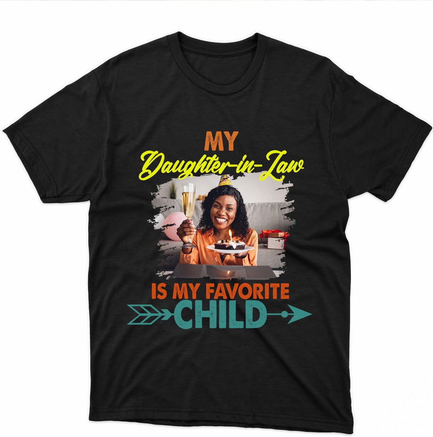 HomeDesign Personalized My Daughter in Law is My Favorite Child Shirt, Daughter in Law Tshirt Favorite Child is My Daughter