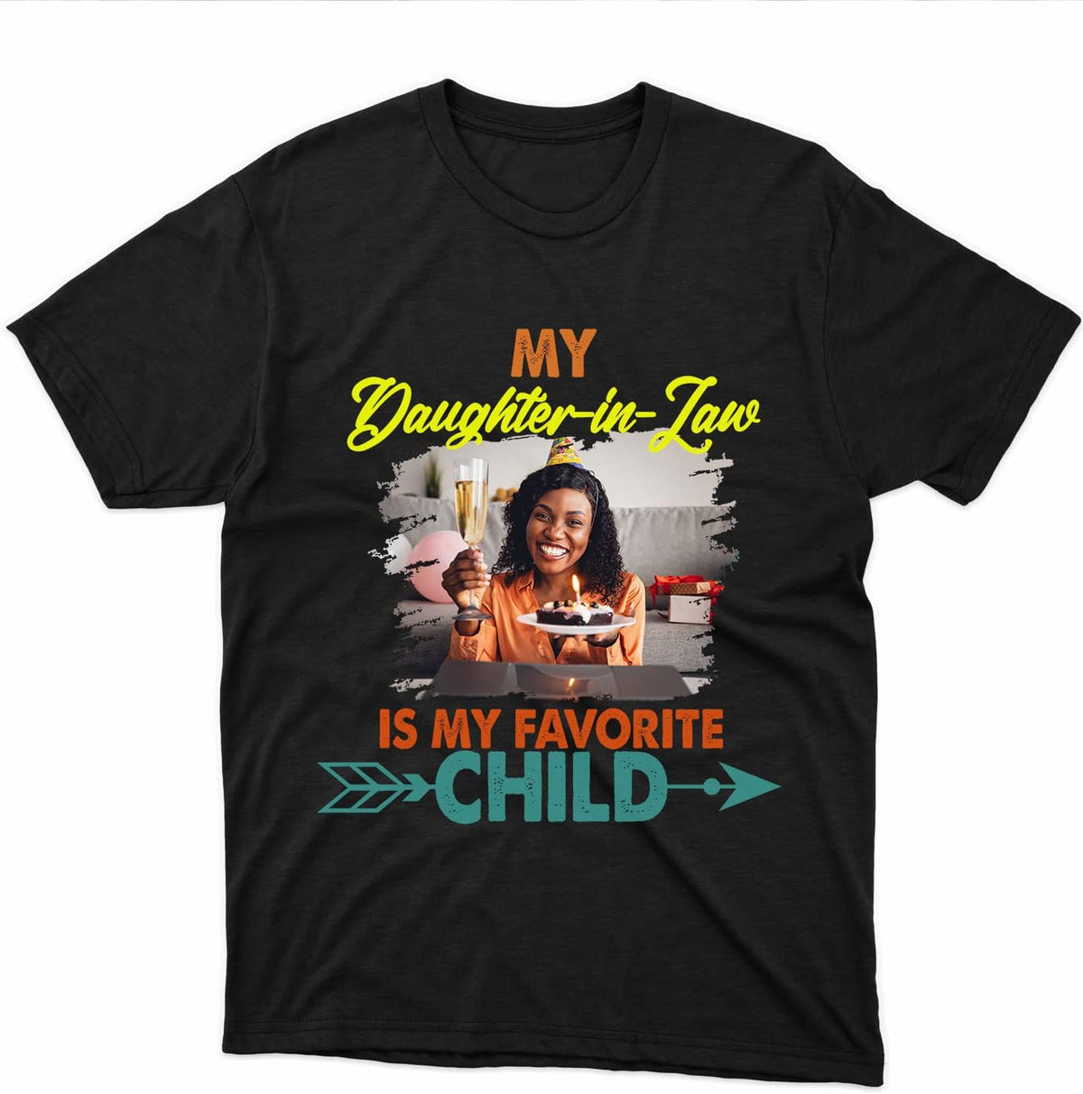 HomeDesign Personalized My Daughter in Law is My Favorite Child Shirt, Daughter in Law Tshirt Favorite Child is My Daughter