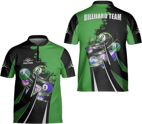 Artparel Personalized Billiard Jersey 3D Billiard Shirts for Men Billiard Bowling Jersey Billiards 9 Ball Pool Shirts for Men