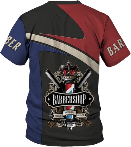 MAPrints Personalized Barber 3D All Over Printed Shirt Haircutting Hairstylist Funny T Shirt Gift