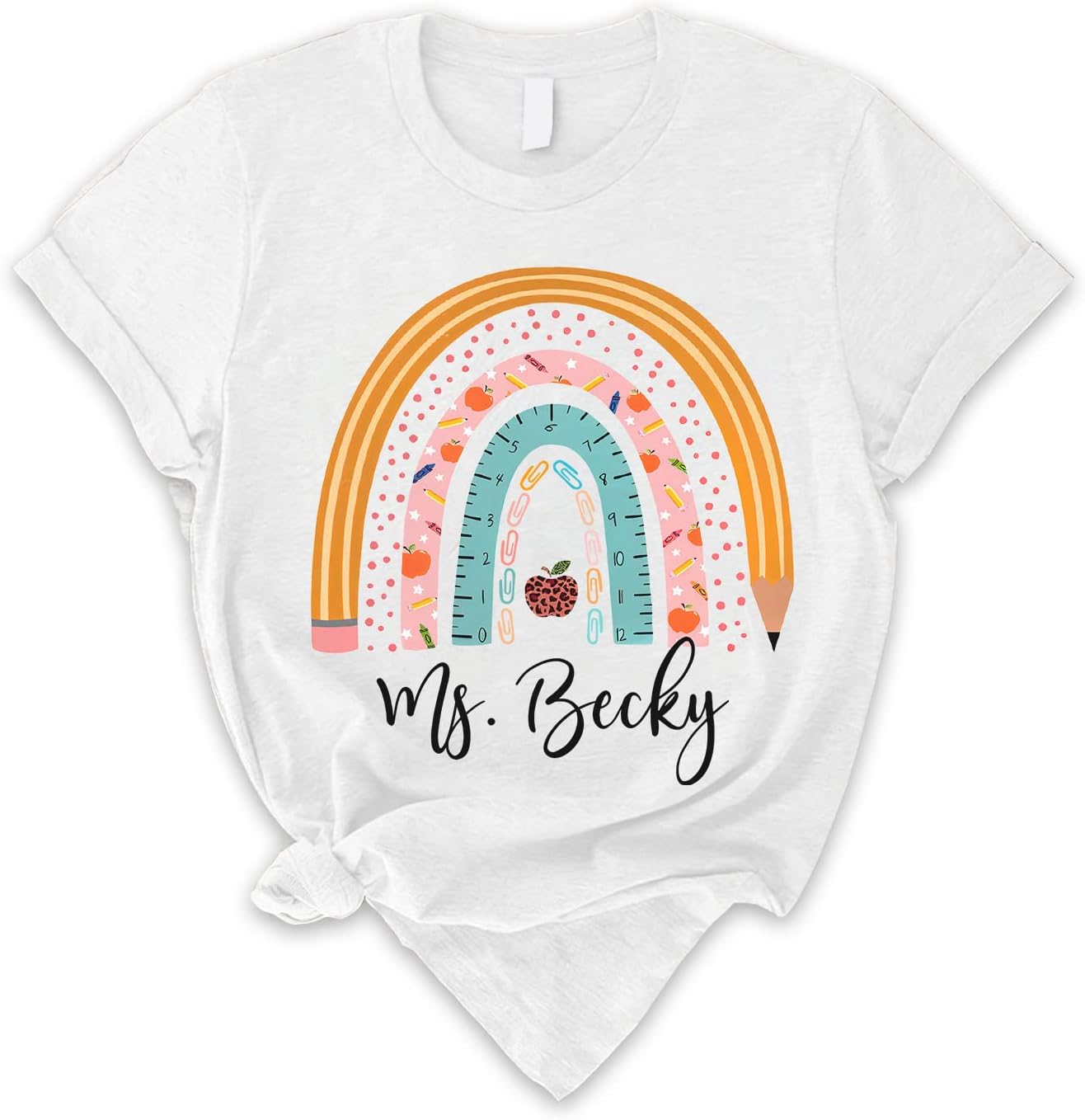 Personalized Teacher Shirts, Custom Teacher Shirt for Women, Cute Teacher T-Shirt, Gift Idea for Teacher, Teaching Shirt Tee