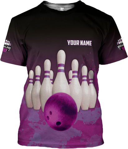 Intenprints Personalized Bowling Shirt Custom Bowling Shirts Bowling Gift Bowling Shirts for Women & Men Bowling Shirt Team