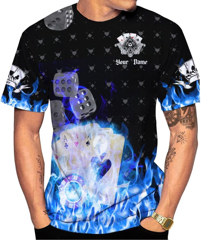 Royal Fight Personalized Poker Shirt 3D Funny Poker Shirt for Men Casino Poker Shirt Gifts Men Women Funny Poker Gift