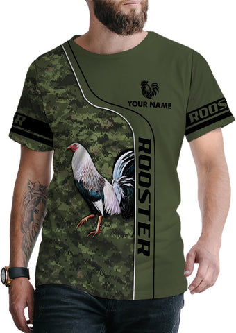 Mostefy Personalized Name Rooster Shirt 3D, Rooster Shirts for Men, Chicken Tshirts Shirts for Women, Funny Chicken Shirts
