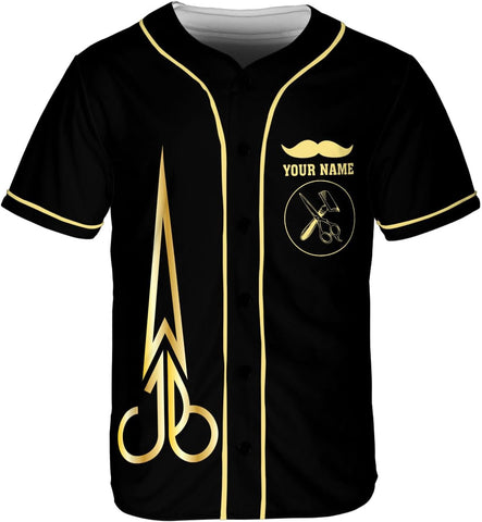 Ligthuy Personalized Baber Baseball Jersey, Hairdresser Baseball Jersey Barber Shop Life, Barber Shirts for Men and Women