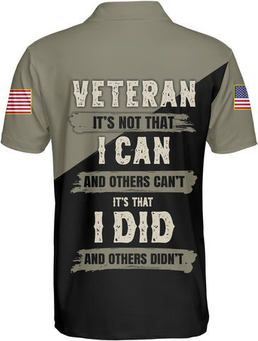 Veteran Polo Shirt for Men Custom US Army Polo Shirts Military Veterans Pride American Flag Gifts Memorial Day Army Shirts