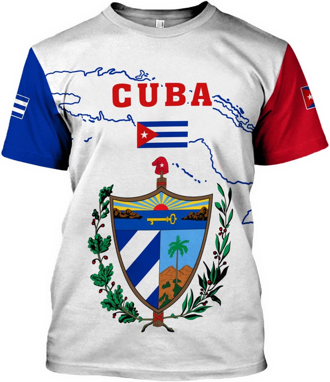 MoonArt Personalized Name Cuba Shirt 3D, Cuban Tshirts for Men and Women, Cuba Flag Shirt, Sweatshirt, Hoodies, Zip Hoodies