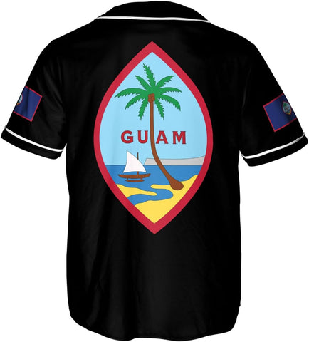 Leprints Personalized Guam Baseball Jersey Shirt, Guahan Flag Jersey, Guam Islander Pride Jersey for Men and Women