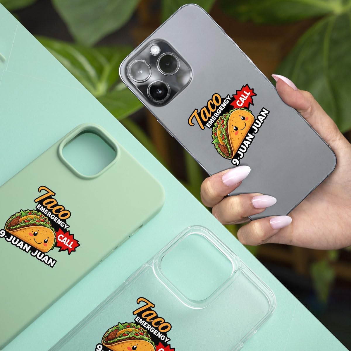 (3Pcs) Taco Emergency Call 9 Juan Juan Sticker, Taco Bumper Sticker Tacos Decal Funny Taco Lover Sticker, Funny Cinco De Mayo Mexico Sticker-stickers For Laptop Water Bottle Phone Car Window Helmet 3"