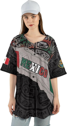 Mostprints Personalized Mexico Baseball Jerseys Mexican Eagle & Flag Shirt for Teams, Mexico Shirts for Men & Women Size S-5XL1