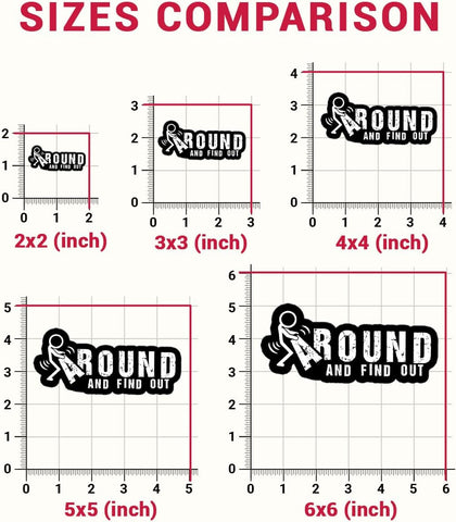 3 Pcs Fuck Around and Find Out Sticker, Around and Find Out Sign, Funny Saying Stickers for Adults Dark Humor, FAFO Sticker- Vinyl Sticker 3 Inches for Water Bottles Laptop Phone Car Window Helmet