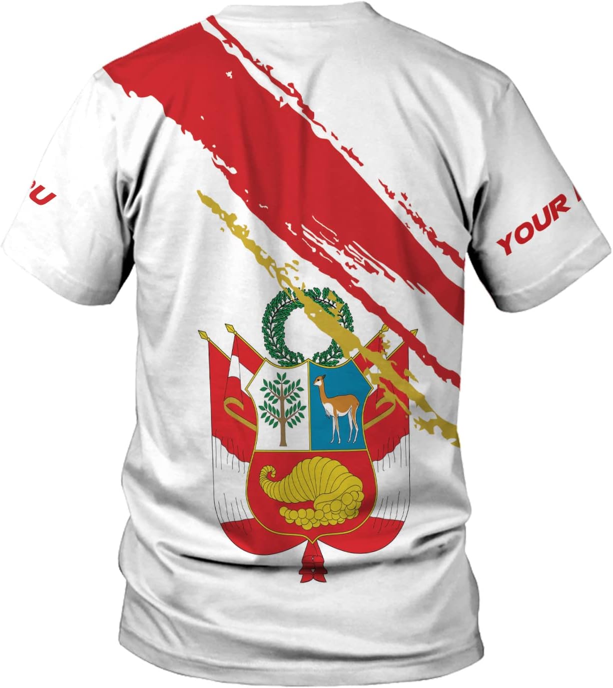 Vybonz Personalized Peru Shirts for Men,Peru Mens Shirt, Peru Flag Shirt, Peruvian T Shirt, Peru Jersey, Peruvian Shirts