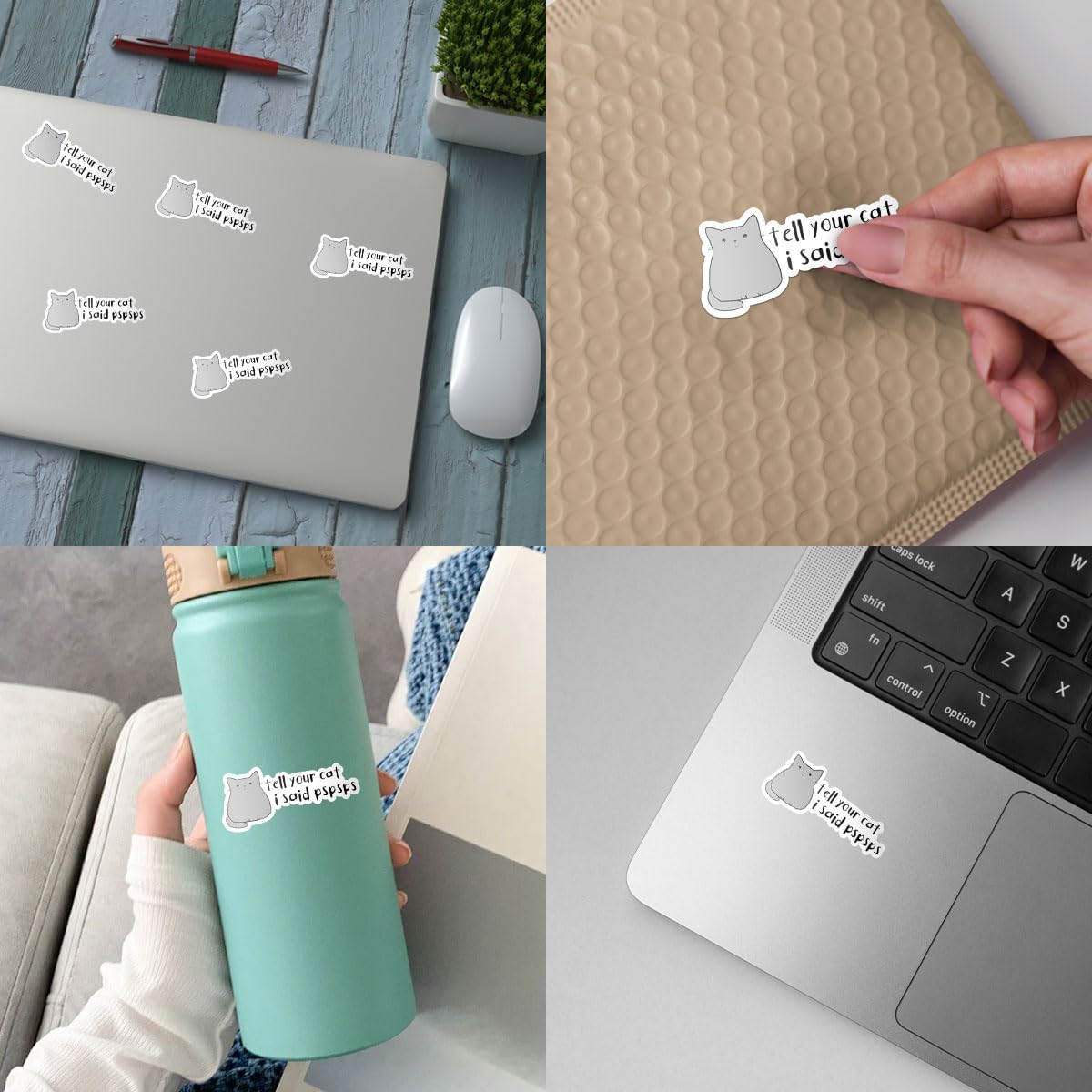 3 Pcs Tell Your cat i Said pspsps Sticker Funny cat Sticker for car Tell Your cat i Said pspsps car Decal Tell Your cat i Said pspsps car Sticker cat Bumper Stickers Laptop Bottle Phone Helmet 3"