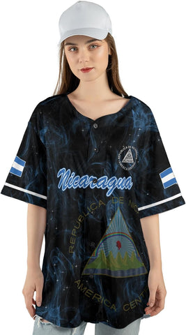 Parvii Personalized Nicaragua Baseball Jersey Shirt Custom Nicaraguan Baseball Jersey for Men & Women Nicaraguan Camisas