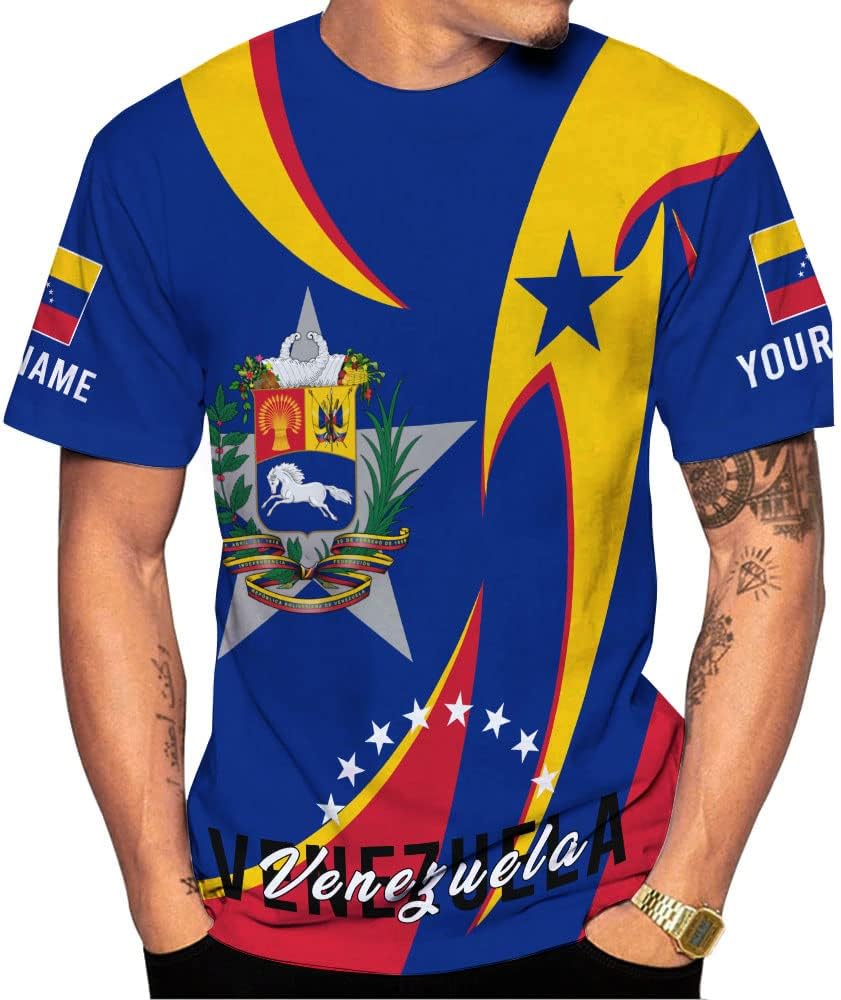 Royal Fight Personalized Coat of Arms Shirt with Venezuela Flag - Pride Shirts for Men & Women