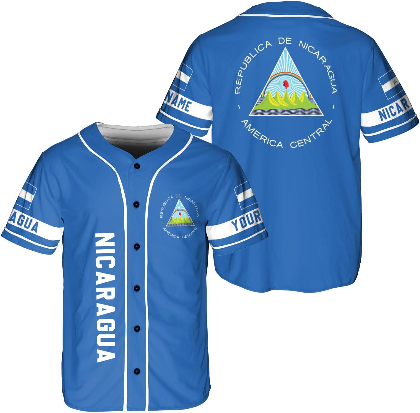 Royal Fight Personalized Nicaragua Baseball Jersey Custom Nicaragua Baseball Jersey for Men Women Nicaraguan Camisas Shirt