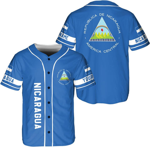 Royal Fight Personalized Nicaragua Baseball Jersey Custom Nicaragua Baseball Jersey for Men Women Nicaraguan Camisas Shirt