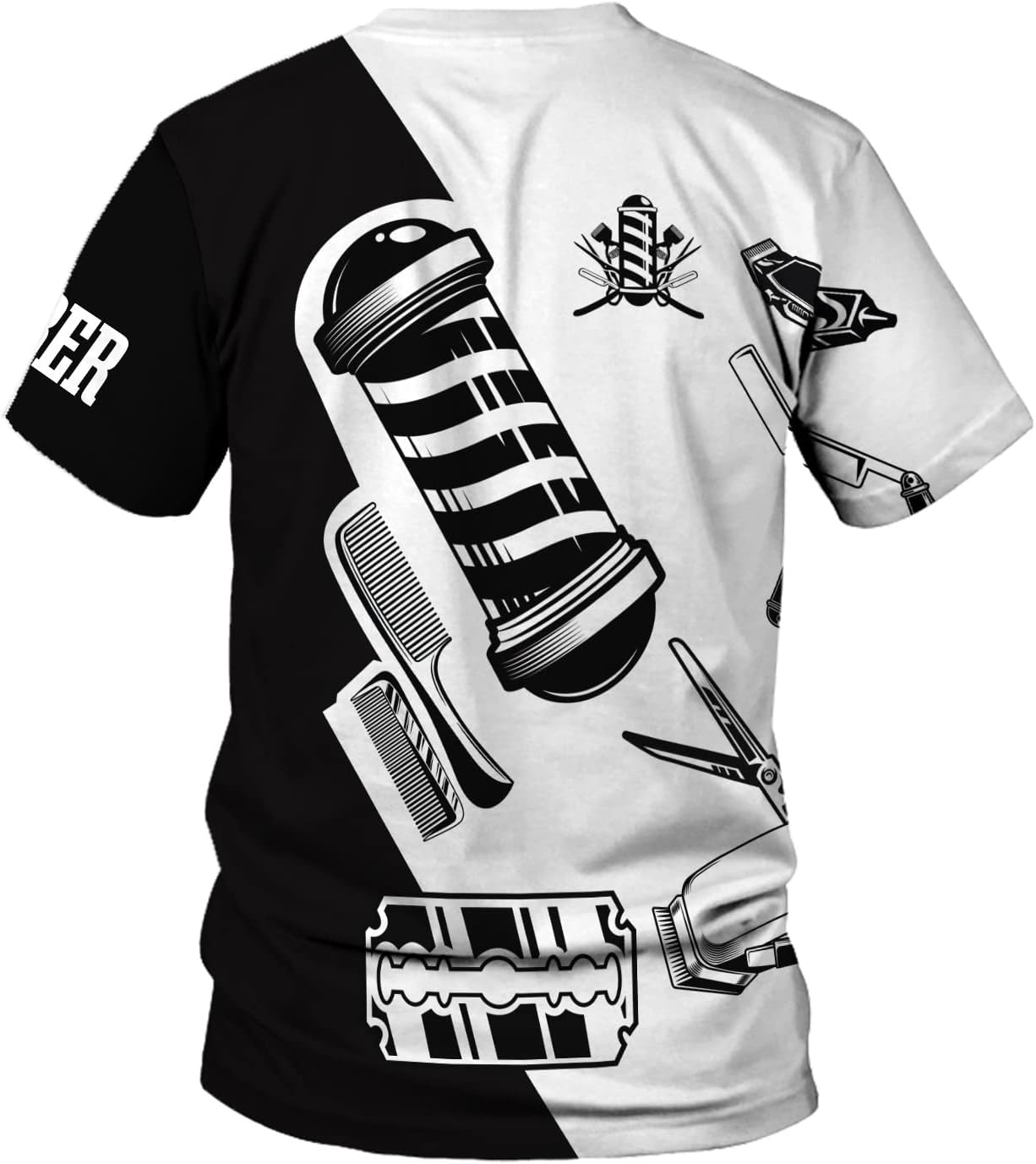 Vybonz Personalized Name Barber Gift for Barber 3D All Over Printed Shirts Gift for Men and Women