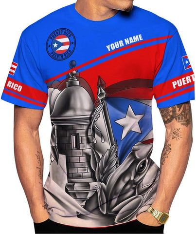 Personalized Puerto Rico Shirt, Puerto Rican T-Shirts for Women Men, Puerto Rico Flag Shirt, Pride T-Shirt for Puerto Rican