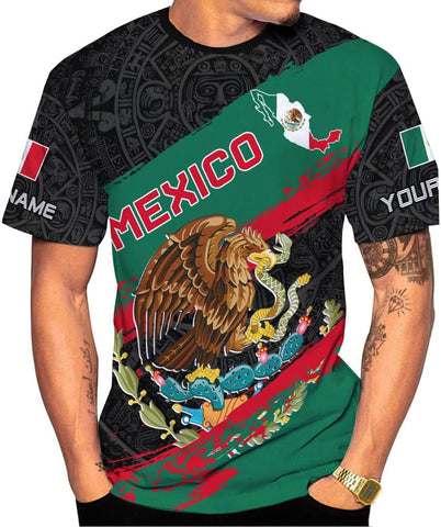 Royal Fight Personalized Mexico Shirts, Mexican Shirts for Men, Customized Mexico T-Shirt for Men, Mexico Eagle Flag Shirt