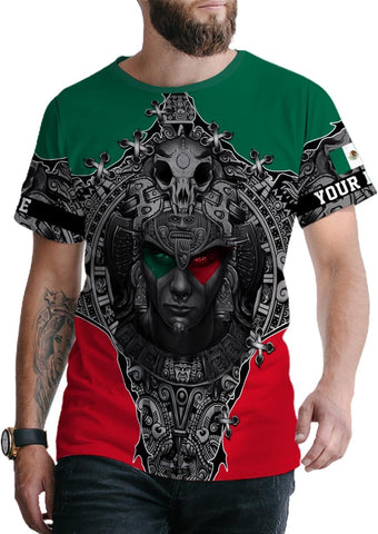 Mostprints Personalized Name Mexican Shirts for Men 3D, Customized Mexico Shirts for Men, Mexico Shirts for Women Mexico Shirt