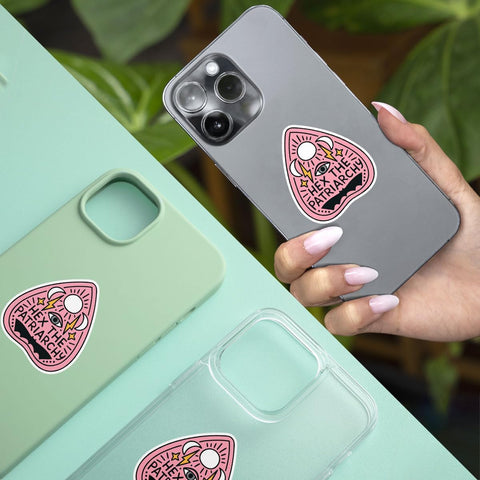 (3pcs) Hex The Patriarchy Sticker, Witchy Sticker, Feminist Sticker, Occult Sticker, Halloween Sticker Die-Cut Waterproof Vinyl Sticker Laptop Water Bottle Window Phone Helmet