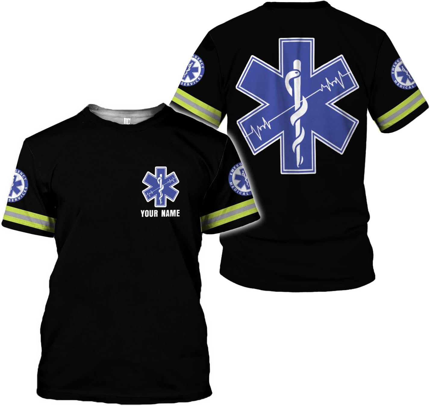Podagree Personalized EMT Shirt, EMS Shirt, Customized EMS Shirts,EMT Paramedic Uniform Emergency Medical Technician Shirts